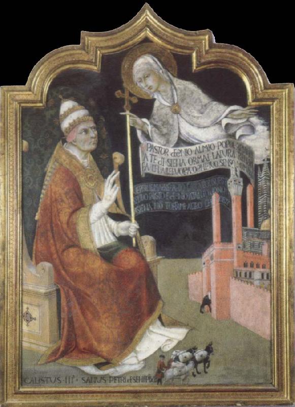 SANO di Pietro The Virgin Appears to Pope Callistus lll